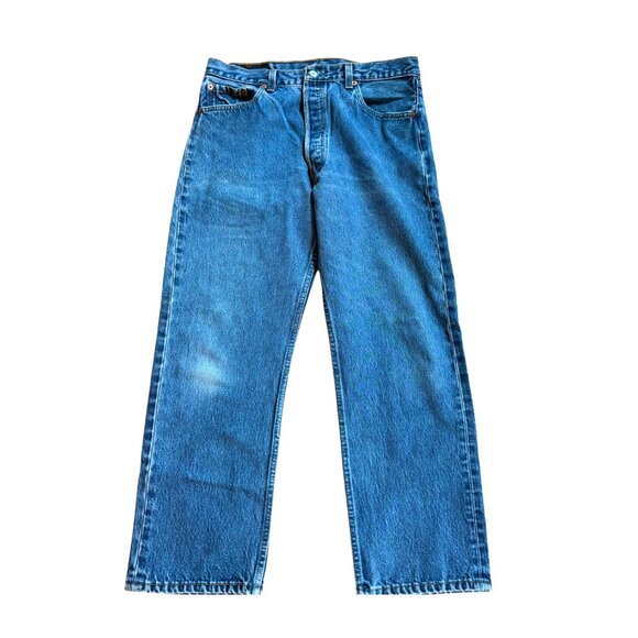 RARE Vintage Levi’s 501xx USA Made Jeans 36 x 30 90s Button Fly Distressed '98 - Picture 1 of 11